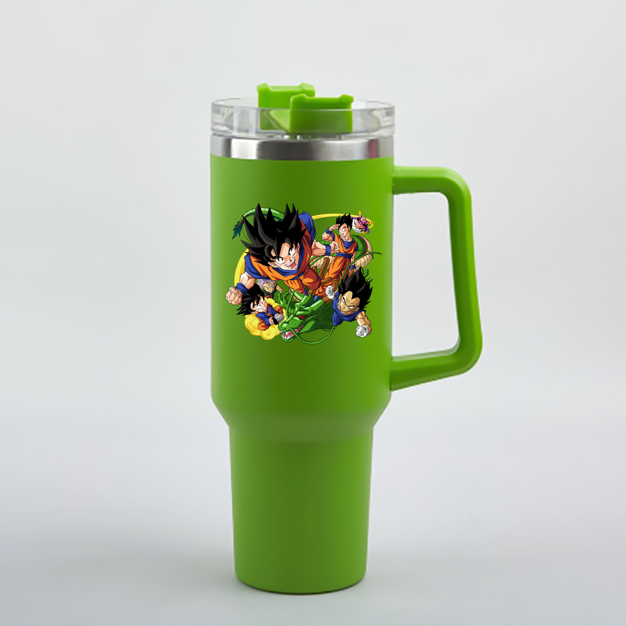 （画像用） ドラゴンボール DRAGON BALL 1200mL車用タンブラー - クリスタルステッカー（プラスチックストロー付き）